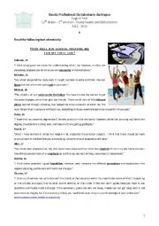 English Worksheet: Young people and globalization