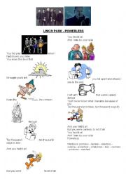 English Worksheet: Linkin Park - Powerless Song