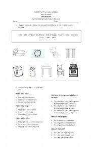 English Worksheet: Rooms and objects  in a house 