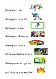 English Worksheet: Games 