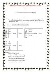 English Worksheet: present progressive