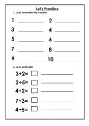 English Worksheet: The Numbers