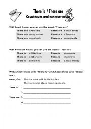 English Worksheet: there is there are