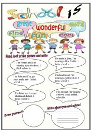 English Worksheet: school is