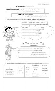 English Worksheet: Present continuous in contrast with going to