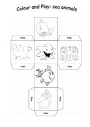 English Worksheet: box sea animals