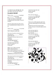 English Worksheet: Complete the song with ING verbs