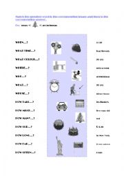 English Worksheet: Question words 2/2 (activity)