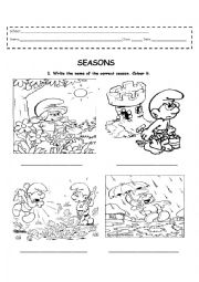 English Worksheet: Seasons