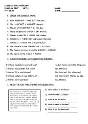 English Worksheet: Have got and There is / There are
