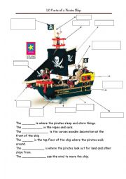 English Worksheet: Pirate Ship