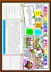 English Worksheet:   My notice-board  - Unforgettable moments before the school year