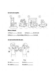 English Worksheet: Prepositions and pets