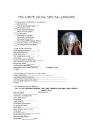 English Worksheet: The Earth Song by Michael Jackson