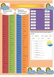 English Worksheet: SYNONYMS & ANTONYMS (Vocabulary + exercise)