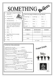 English Worksheet: Something by The Beatles