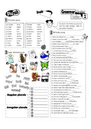 English Worksheet: Grammar Poster Series 02_Plurals (Fully Editable + Key)