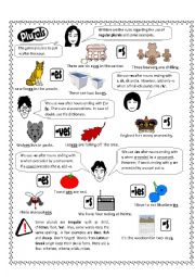 English Worksheet: Grammar Poster Series 02_Plurals Poster (Fully Editable)