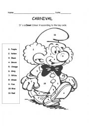 English Worksheet: Carnival