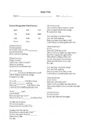 English Worksheet: Broken Strings