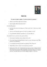 English Worksheet: Media - Movie activity - Mad City