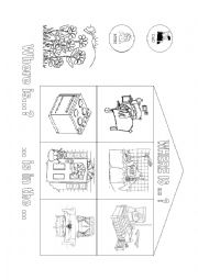 English Worksheet: Where is...?