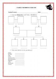 English Worksheet: Family members