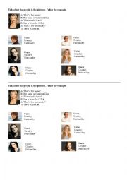 English Worksheet: Famous People - Speaking activity