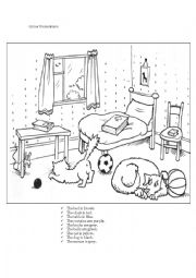 English Worksheet: Bedroom