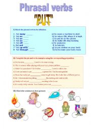 Phrasal verb with PUT