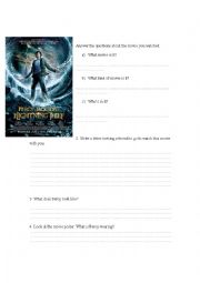 English Worksheet: Percy Jackson Movie
