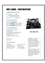 English Worksheet: Hey Jude