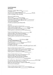 English Worksheet: Gotta Be Somebody - Nickelback