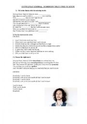 English Worksheet: Gotye - Somebody That I Used to Know