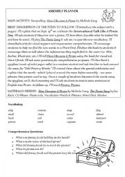 English Worksheet: How I Became A Pirate - Lesson plan and activities