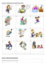 English Worksheet: Daily activities