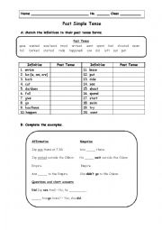 English Worksheet: Past Simple Tense