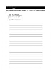 English Worksheet: writing