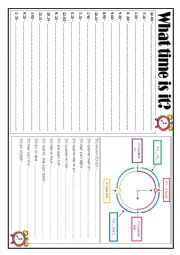 English Worksheet: What time is it? Clock