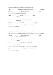 English Worksheet:  past continues or past simple
