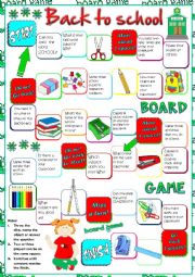 Back to school - board game