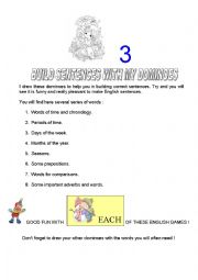 English Worksheet: tools for building sentences