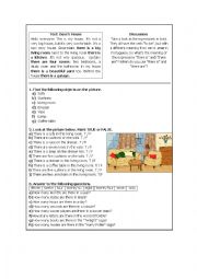 English Worksheet: There to be