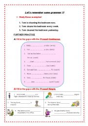 English Worksheet: lets remember some grammar!