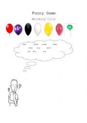 English Worksheet: color