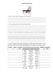 English Worksheet: Adjectives  Forrest Gump