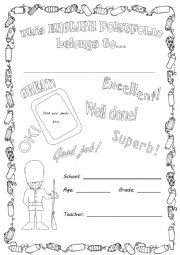 English Worksheet: English portfolio cover