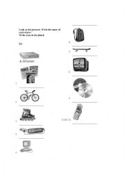 English Worksheet: Vocabulary singular and plural pictures