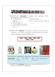 English Worksheet: Punctuation activities