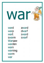 English Worksheet: WAR Reading worksheet